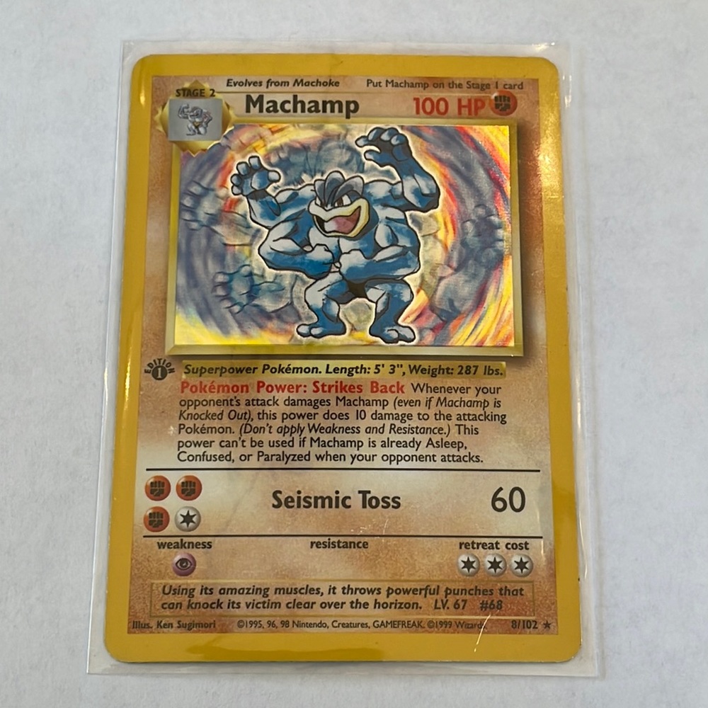 Machamp 1st Edition #8 Pokemon Base Set